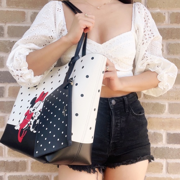 disney x kate spade new york minnie mouse tote bag - Picture 4 of 8